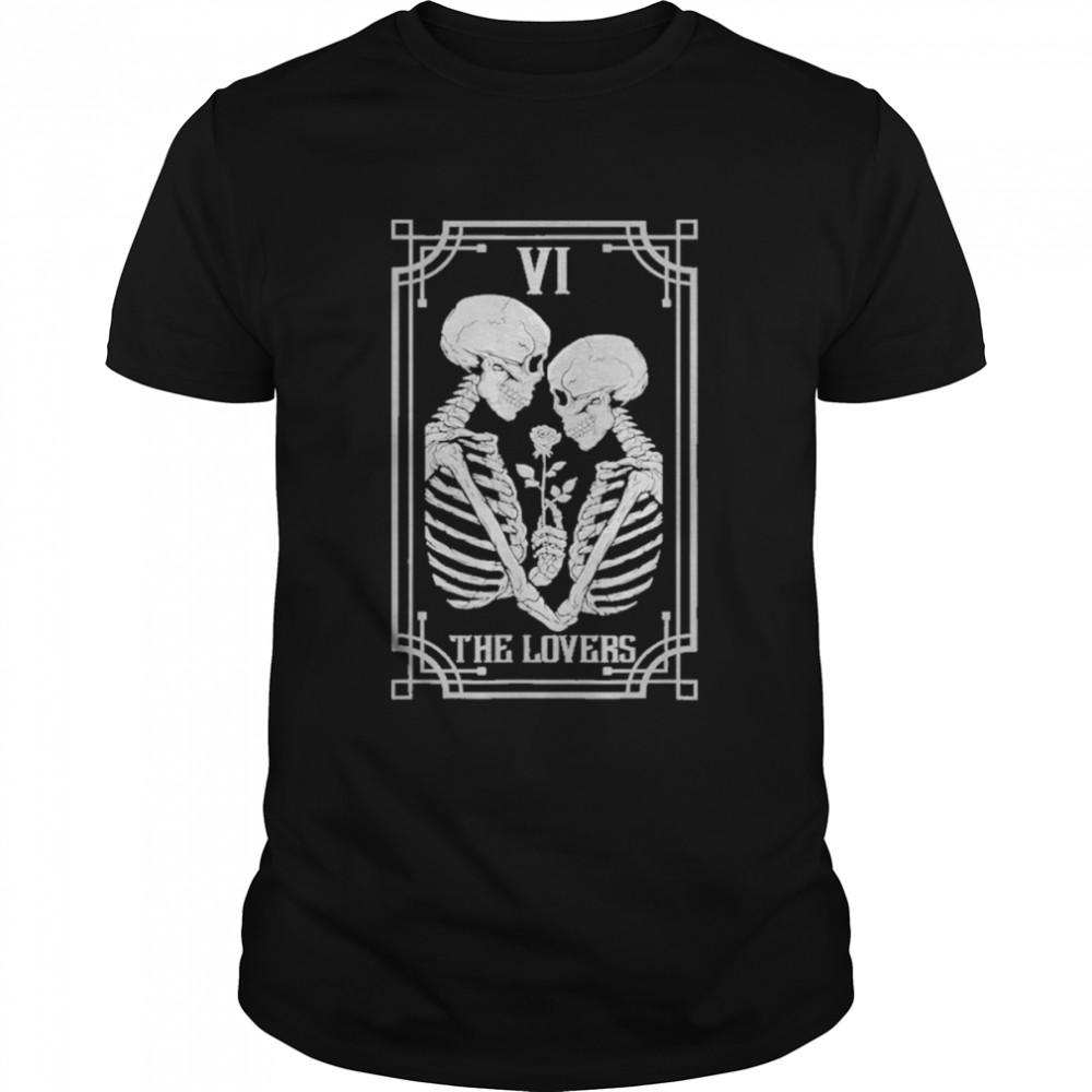 The Lovers Tarot Card Occult Goth Halloween Shirt