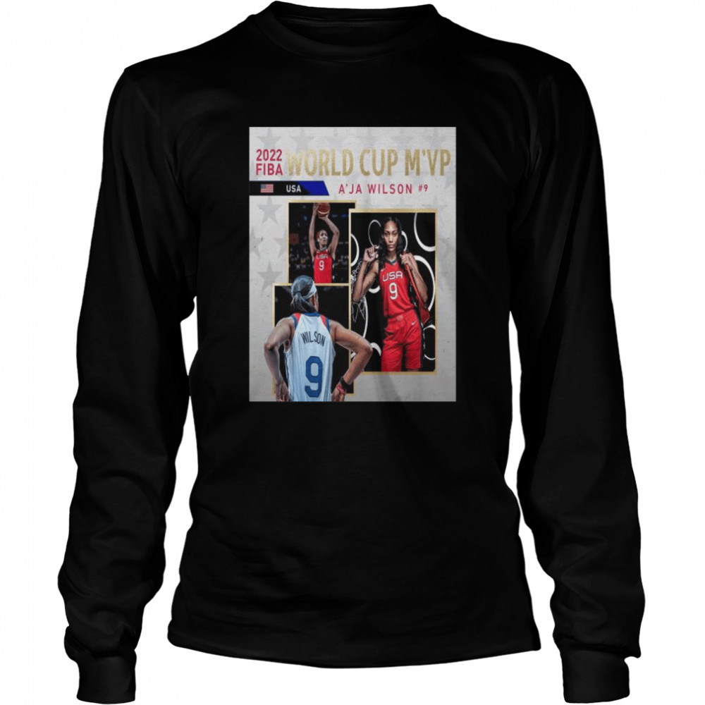 2022 fiba world cup mvp is aja wilson shirt Long Sleeved T-shirt