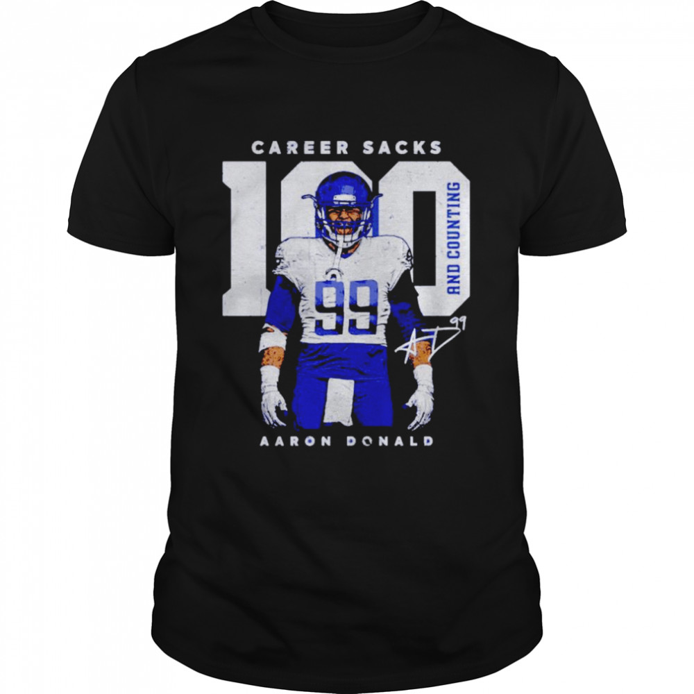 Aaron Donald Los Angeles R 100 Sacks shirt