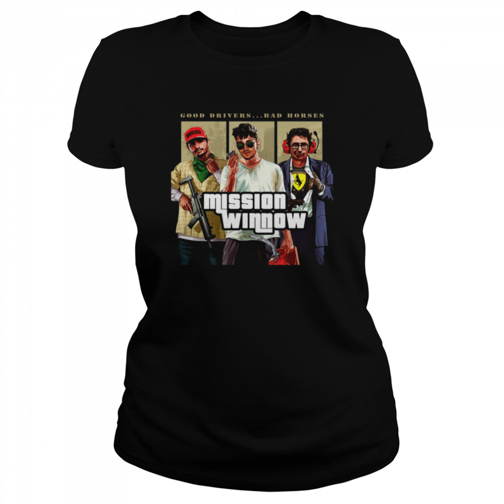 Charles Leclerc F1 Mission Win Now GTA Style shirt Classic Women's T-shirt