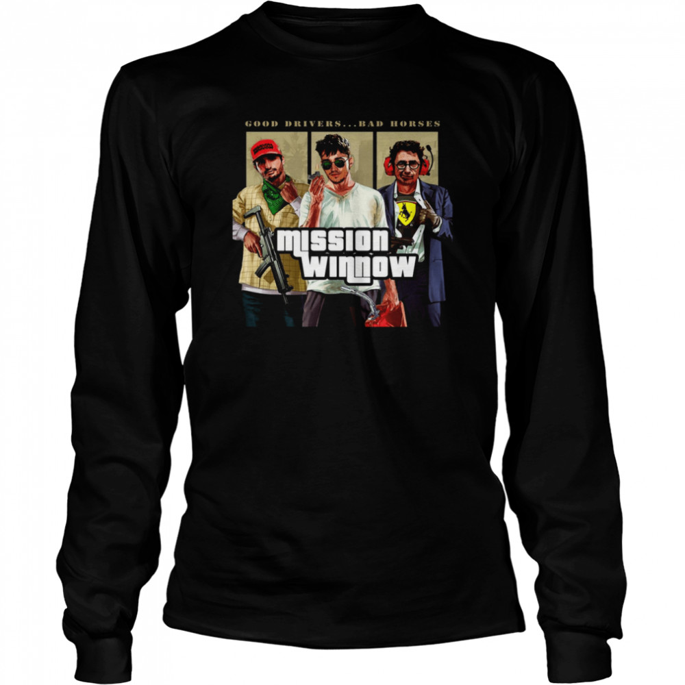 Charles Leclerc F1 Mission Win Now GTA Style shirt Long Sleeved T-shirt