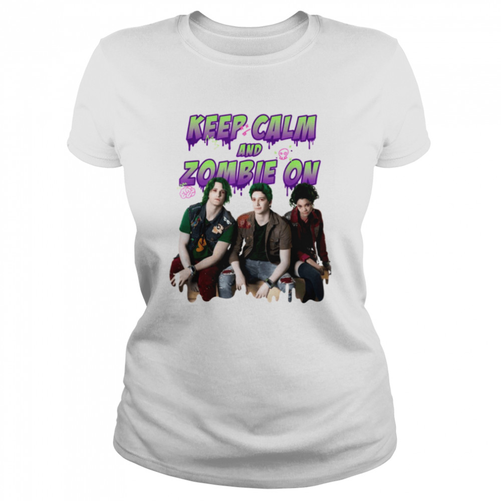 Movie Zombies 2 Keep Calm And Zombie On shirt Classic Women's T-shirt