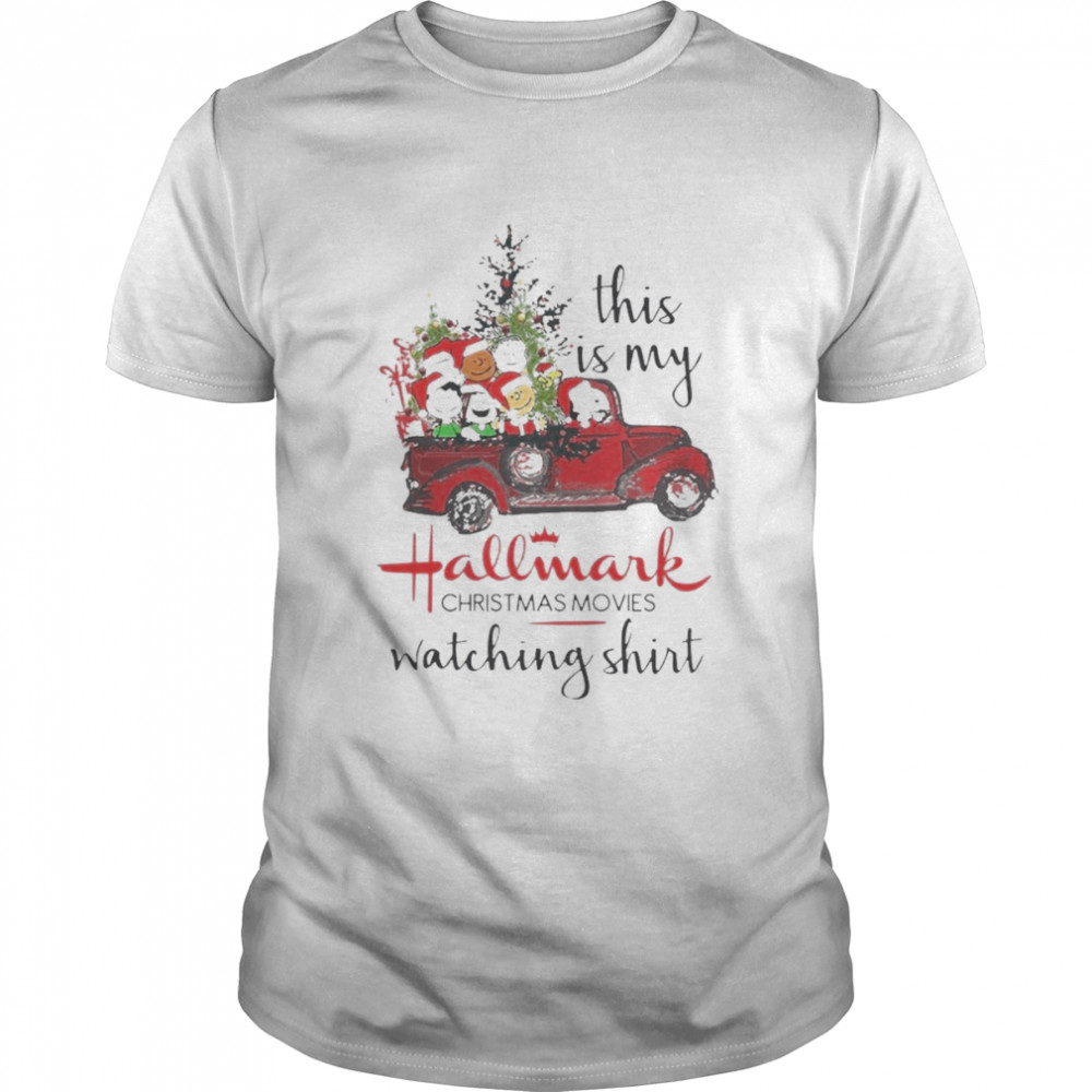 2022 santa The Peanuts Friends this is my Hallmark Christmas movies watching shirt