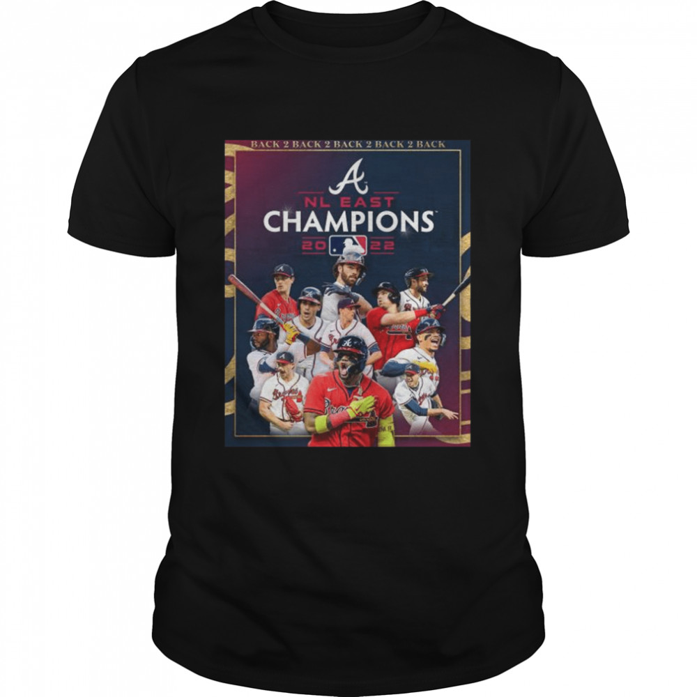 Atlanta Braves 2022 National League East Champions back to back shirt