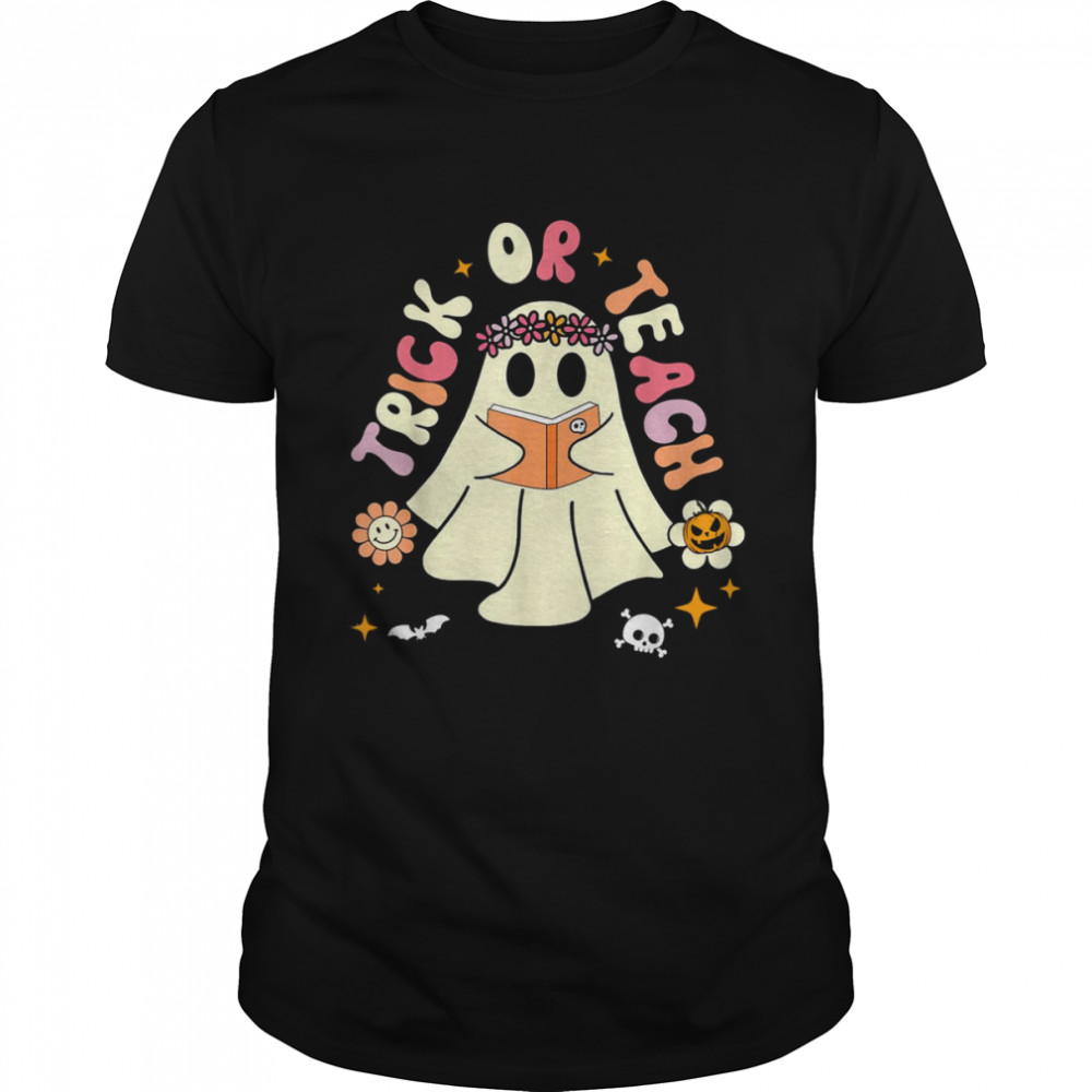 Halloween Shirts for Women Costume Trick Or Teach Halloween Teacher T-Shirt