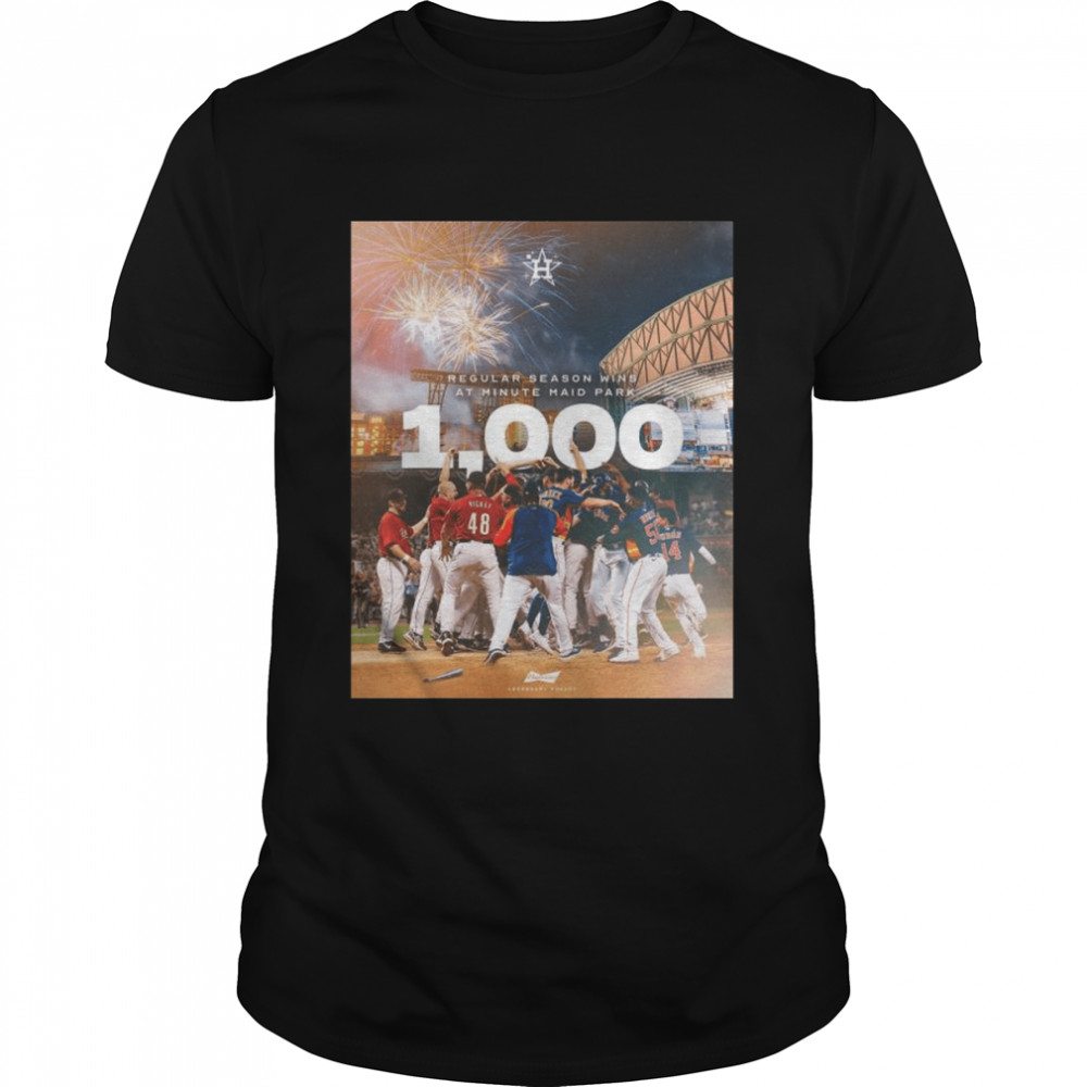 Houston Astros Regular Season Wins At Minute Maid Park 1000 Shirt