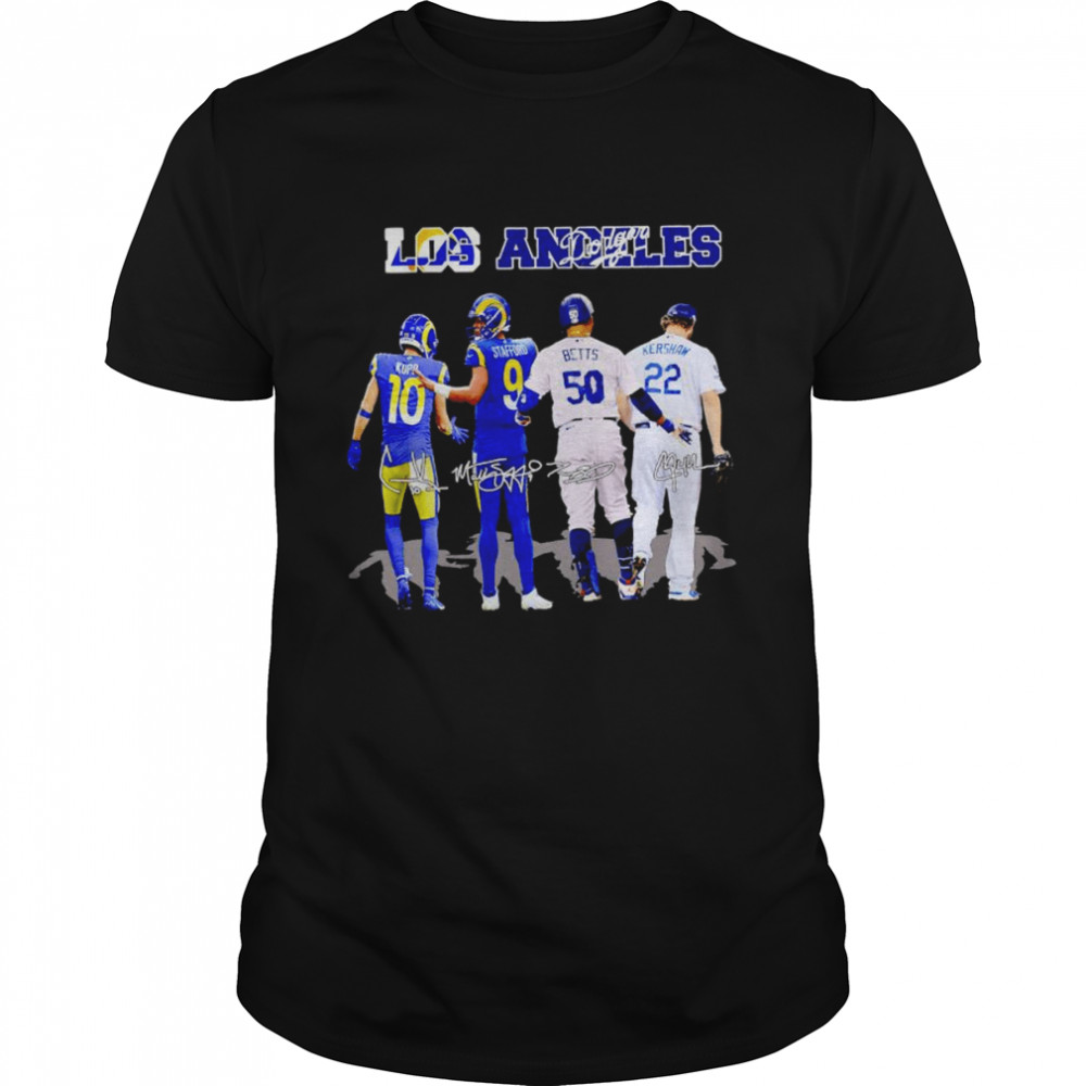 Los Angeles Kupp Stafford Betts Kershaw signatures shirt