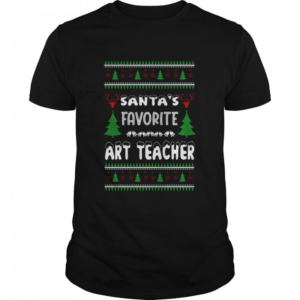 Santa’s Favorite Art Teacher chritmas shirt