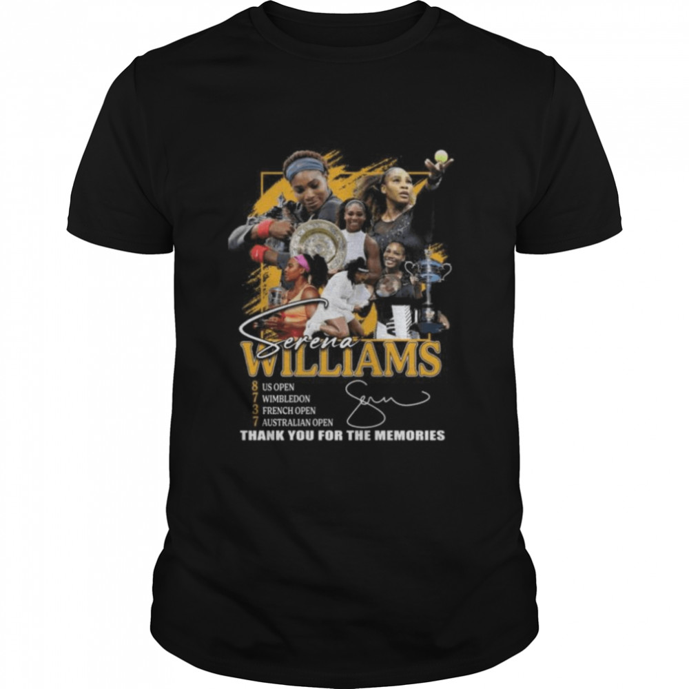 Serena Williams 2022 thank you for the memories signature shirt