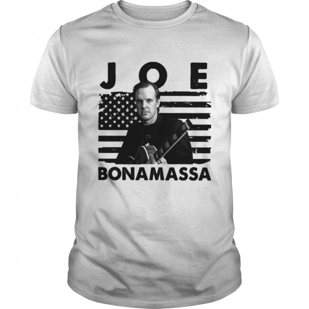 Vintage Photograp Retro American Flag Joe Bonamassa shirt