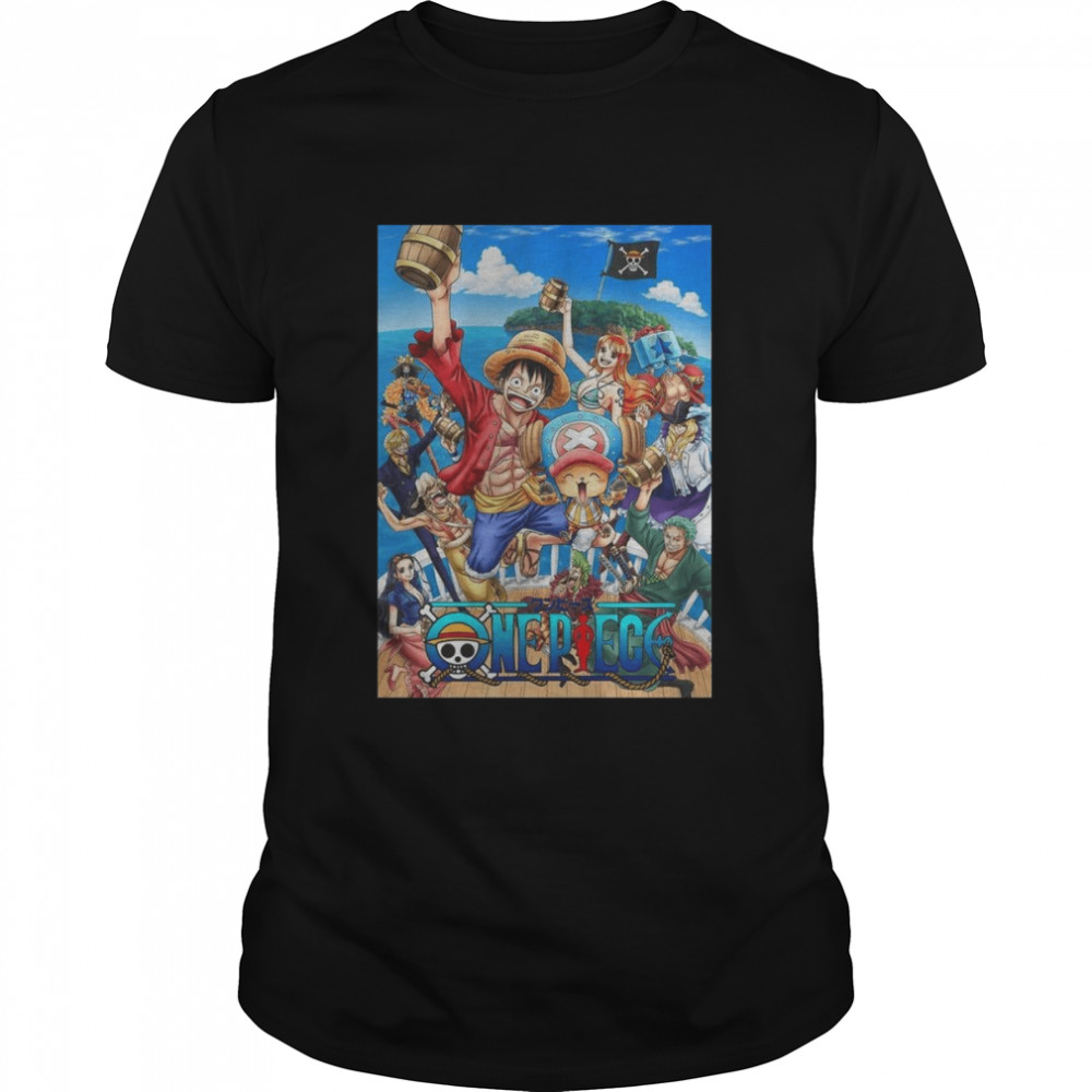 All Characters In Op Pirate Island Straw Hat Gang Anime shirt