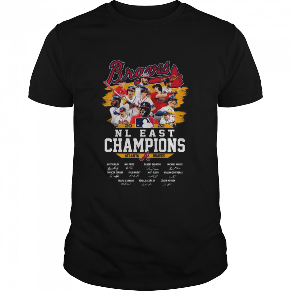 Atlanta Braves 2022 nl east champions signatures shirt