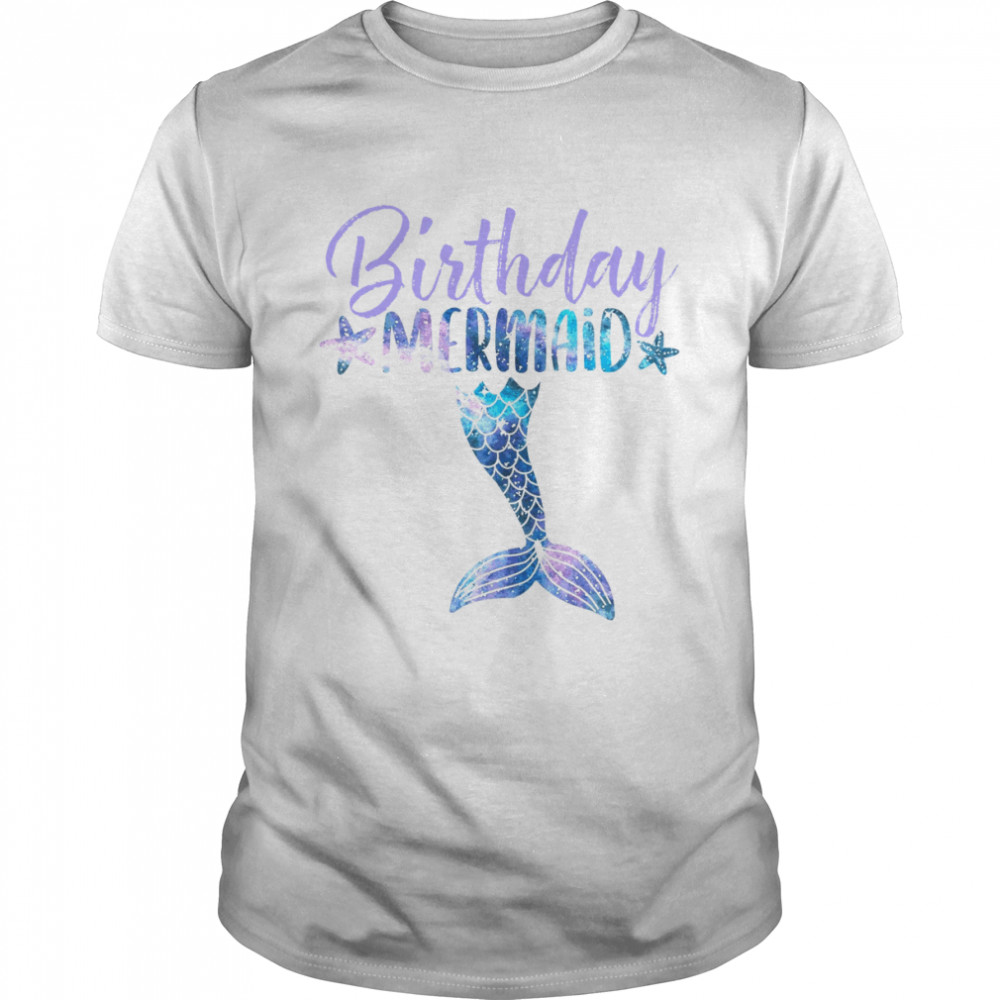 Birthday Mermaid Cute Girls Mermaid Kids shirt