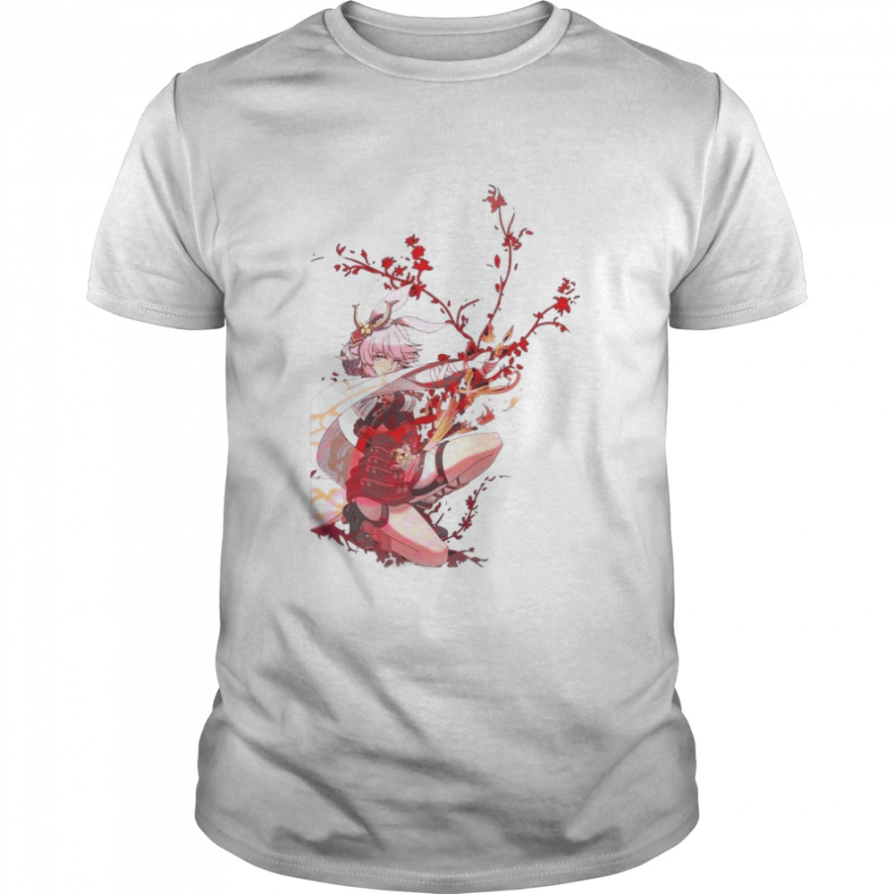 Blossoming Floral Botanical Anime Manga shirt