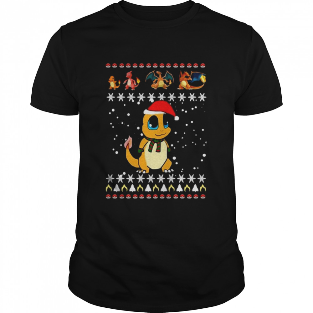 Charmander Christmas Pokemon Christmas T-Shirt