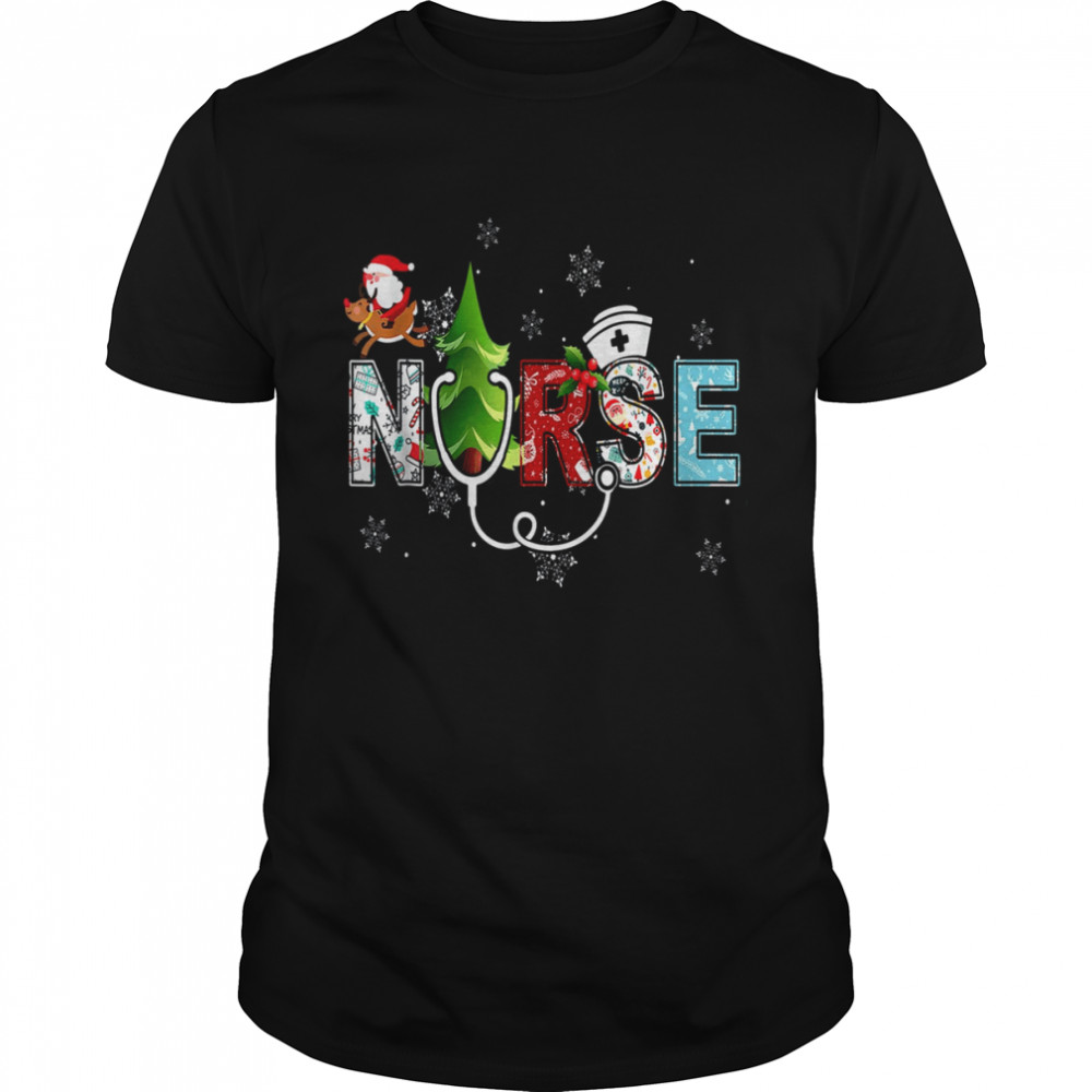 Nurse Stethoscope Christmas Tree Ornaments Decor Long Sleeve T-Shirt