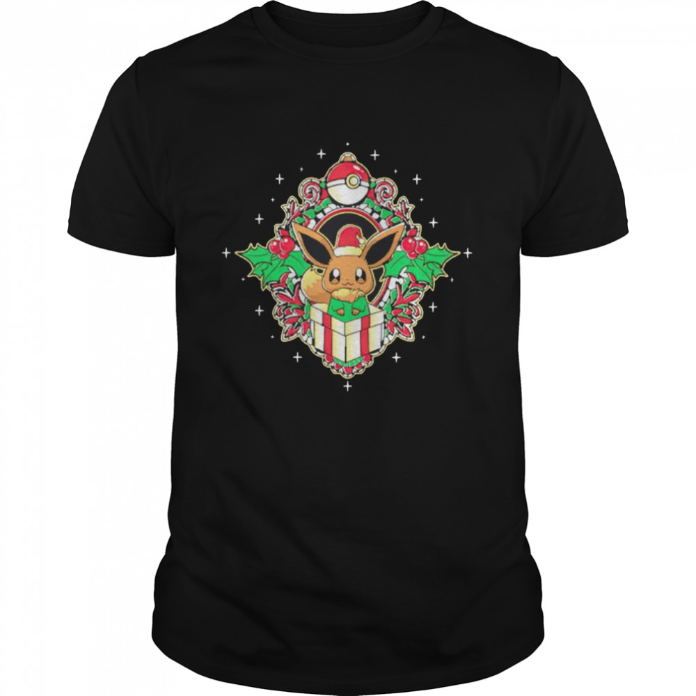 Pokemon Eevee Holiday Pokemon Christmas T-Shirt