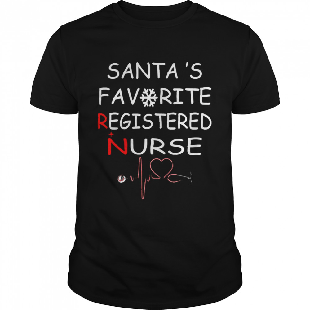 Red Santa’s Favorite Home Health Nurse Christmas T-Shirt