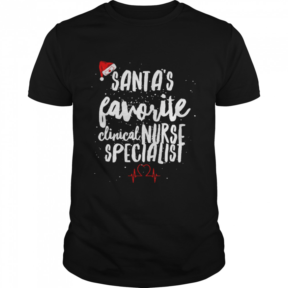 Santa’s Favorite Clinical Special Nurse Christmas T-Shirt