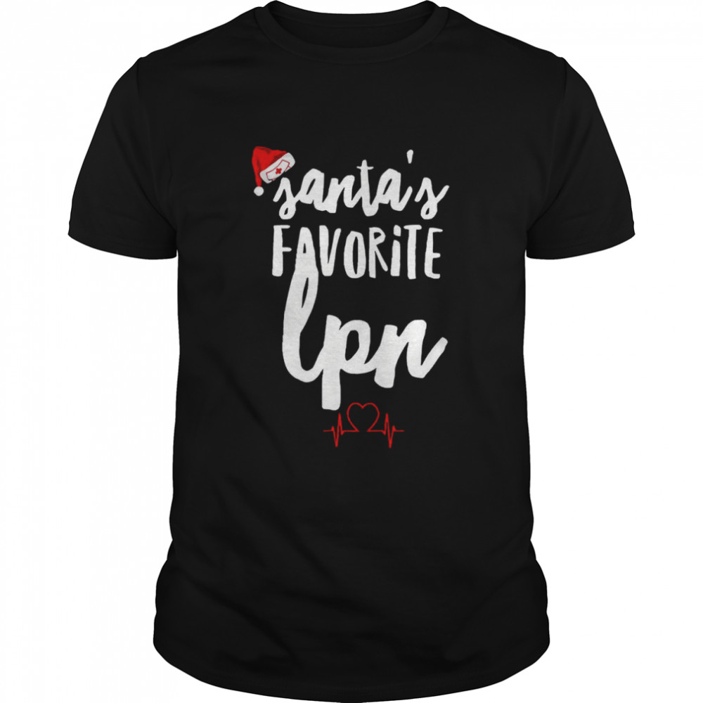 Santa’s Favorite LPN Nurse Christmas T-Shirt