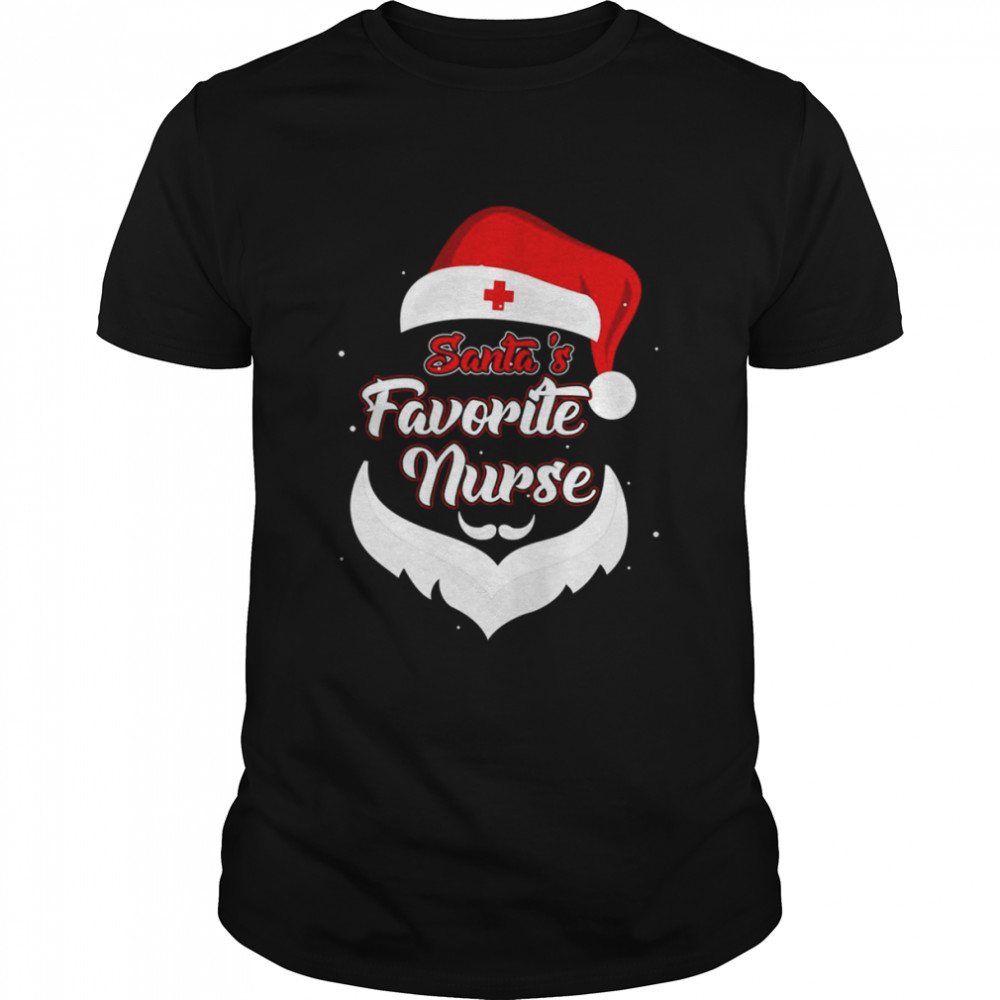 Santa’s Favorite Nurse Funny Nurse Christmas T-Shirt