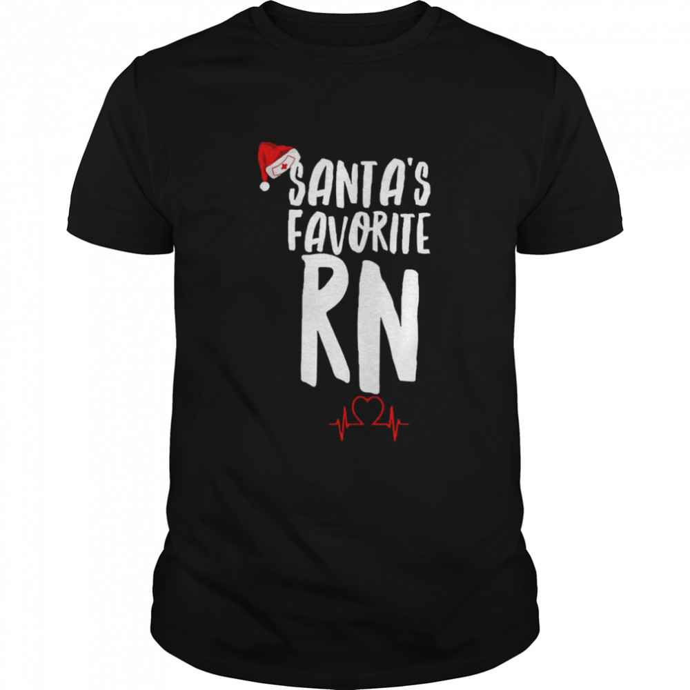 Santa’s Favorite Nursing RN Nurse Christmas T-Shirt