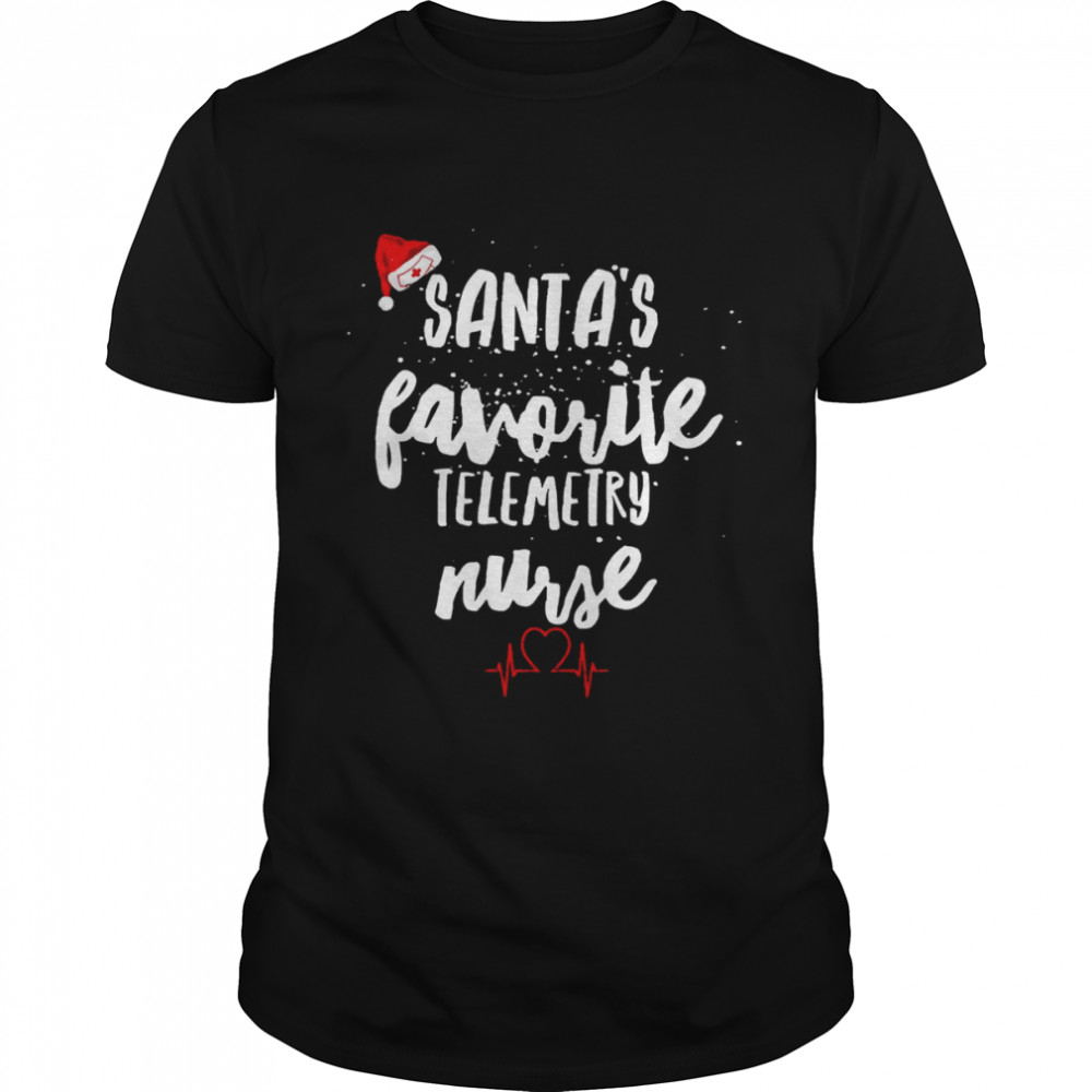 Santa’s Favorite Telemetry Nurse Christmas T-Shirt