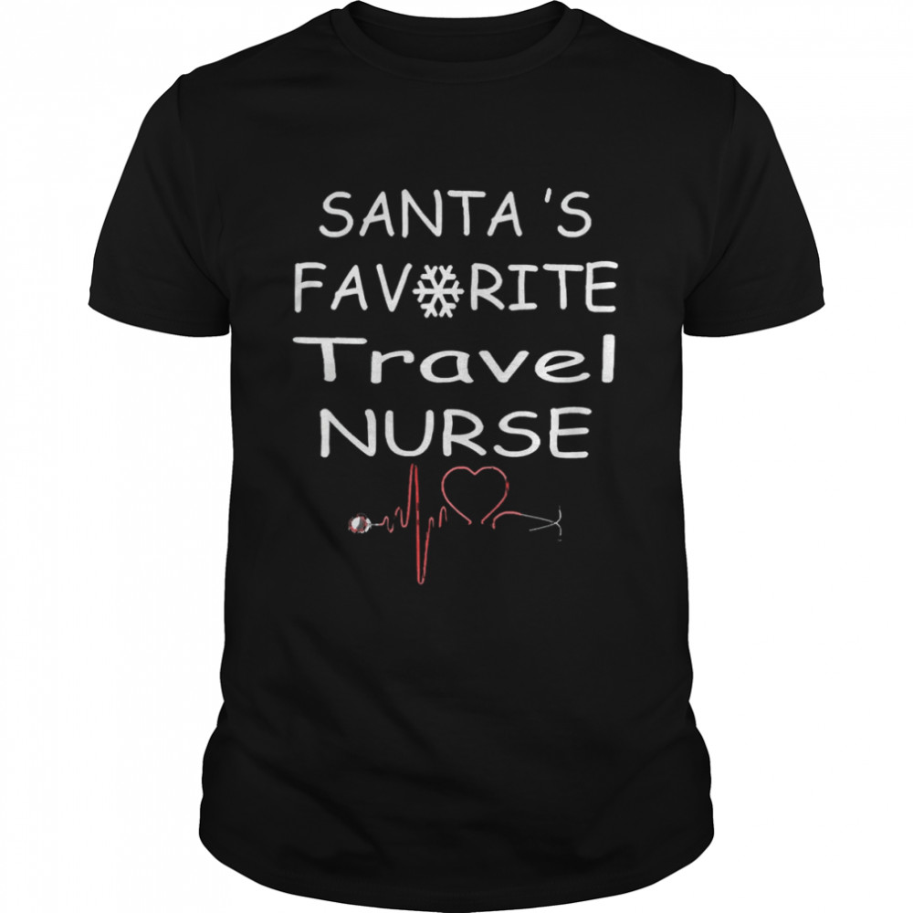 Santa’s Favorite Travel Nurse Christmas T-Shirt