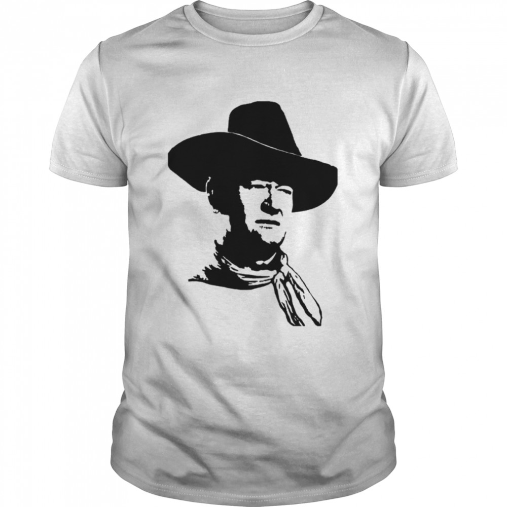 Sketch Portrait The Grit John Wayne Stencil shirt