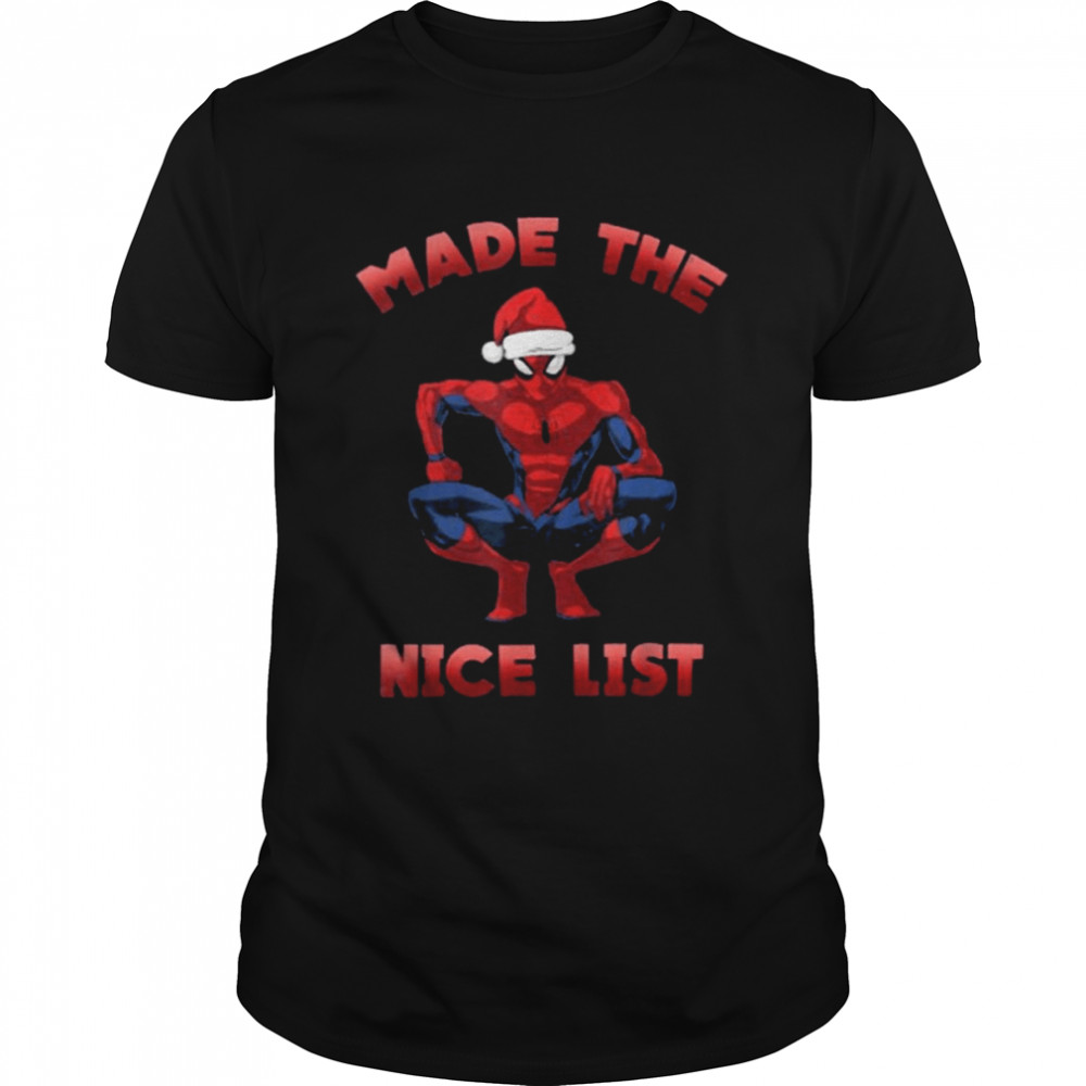 Spider Makes The Beautiful Christmas List Spiderman Christmas T-Shirt