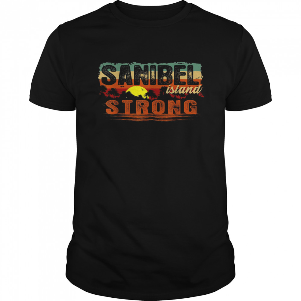 Vintage Sunset Sanibel Island FL Tee Sanibel Island Strong T-Shirt