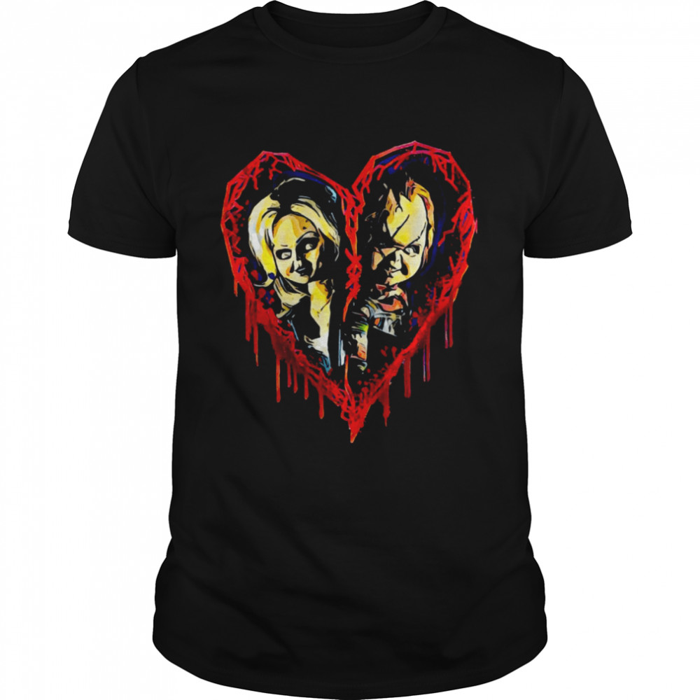 Chucky And Tiffany Heart Chucky T-Shirt