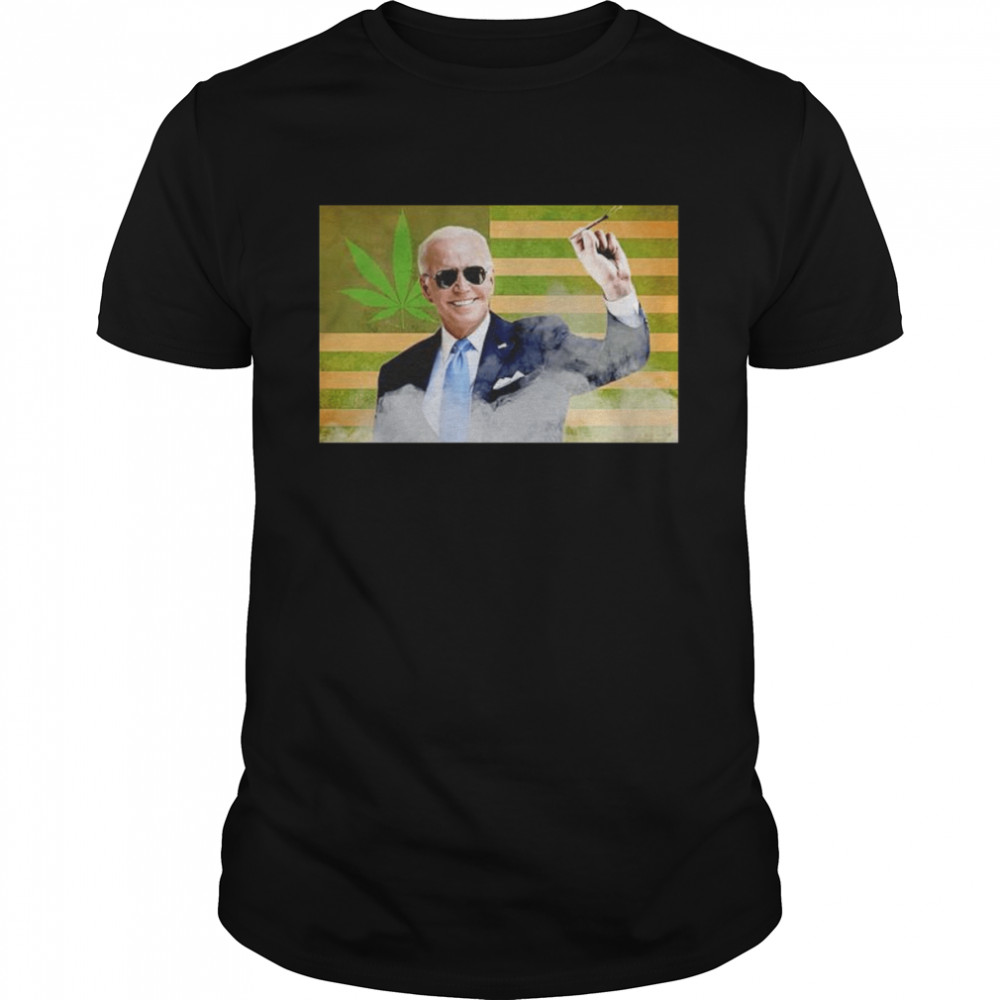 Dank Brandon Legalize Weed Biden Weed Flag shirt