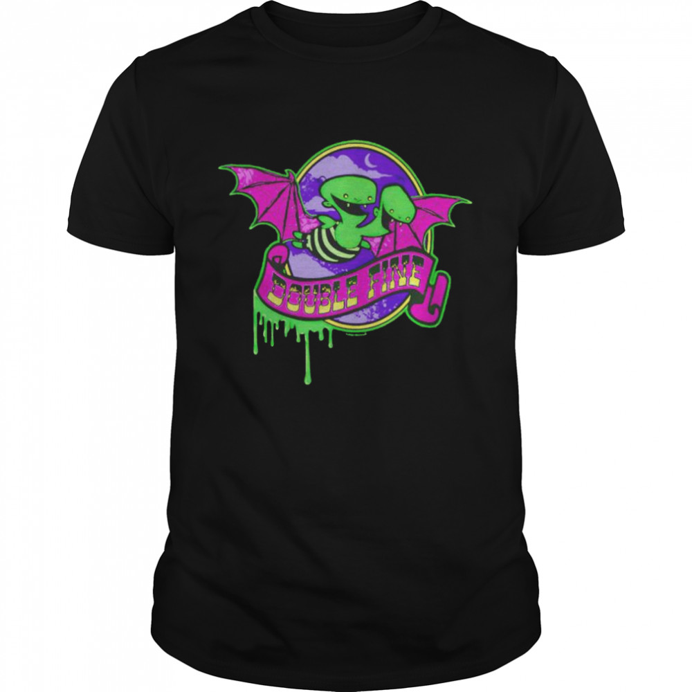 double fine Halloween bat shirt