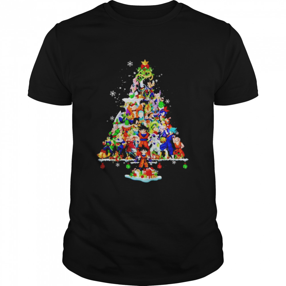 dragon Ball Z characters Christmas tree shirt