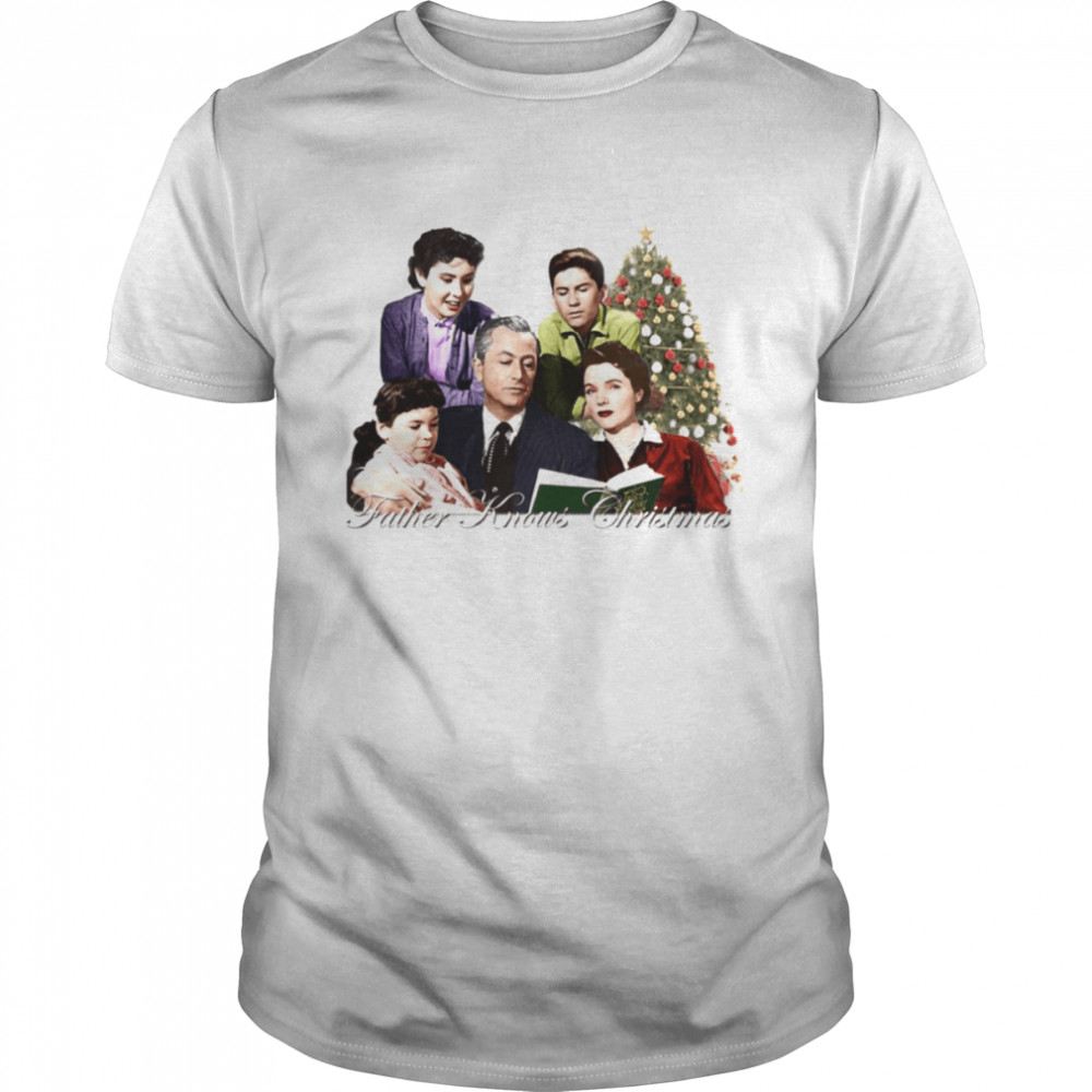 Father Knows Christmas Retro 50s 60s Holiday Tribute shirt