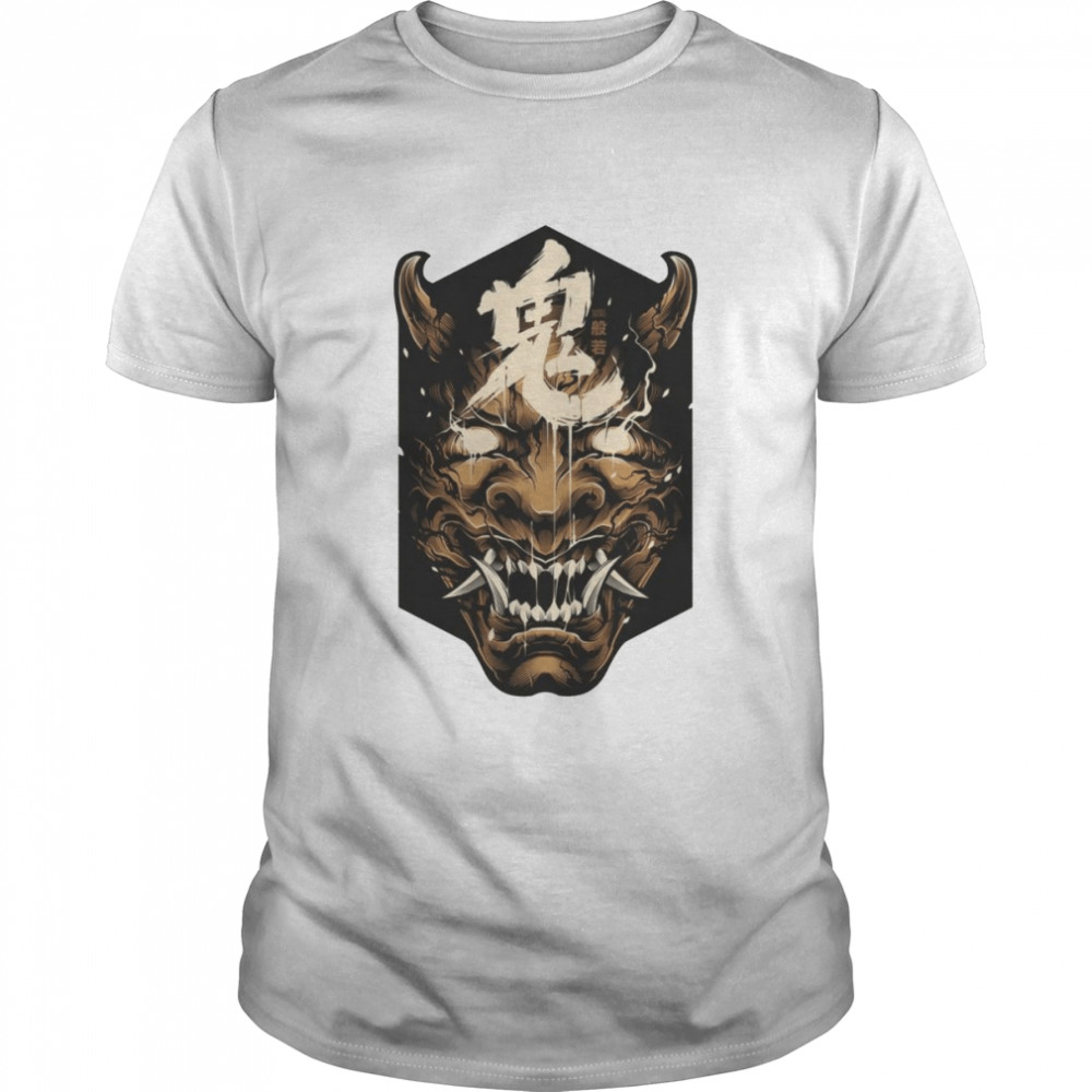 Hannya Demon Gold Version Tattoo Samurai Japanese Demon shirt