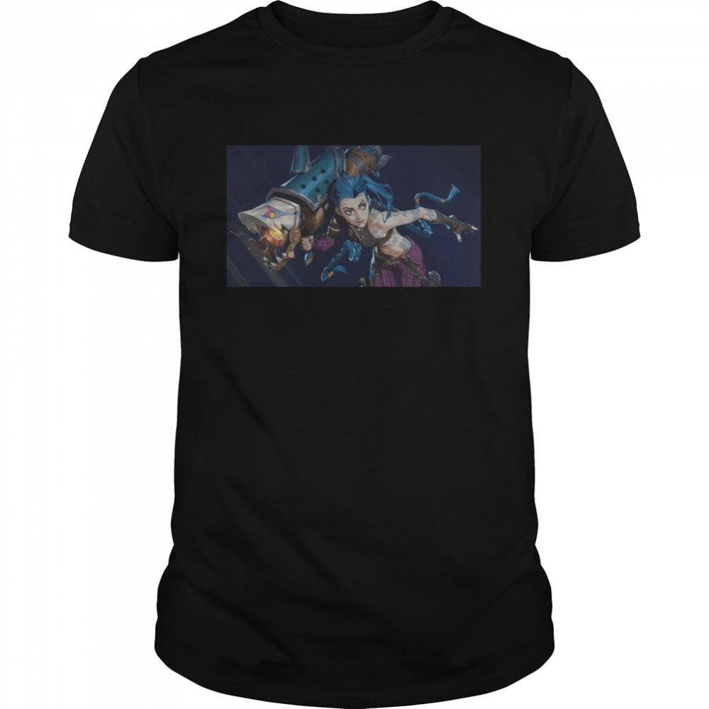 Jinx Lol Arcane League Of Legends Vi Netflix Caitlyn shirt