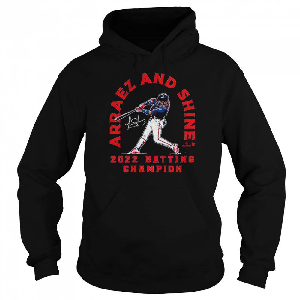 Luis Arraez and Shine 2022 Batting Champion signature shirt Unisex Hoodie