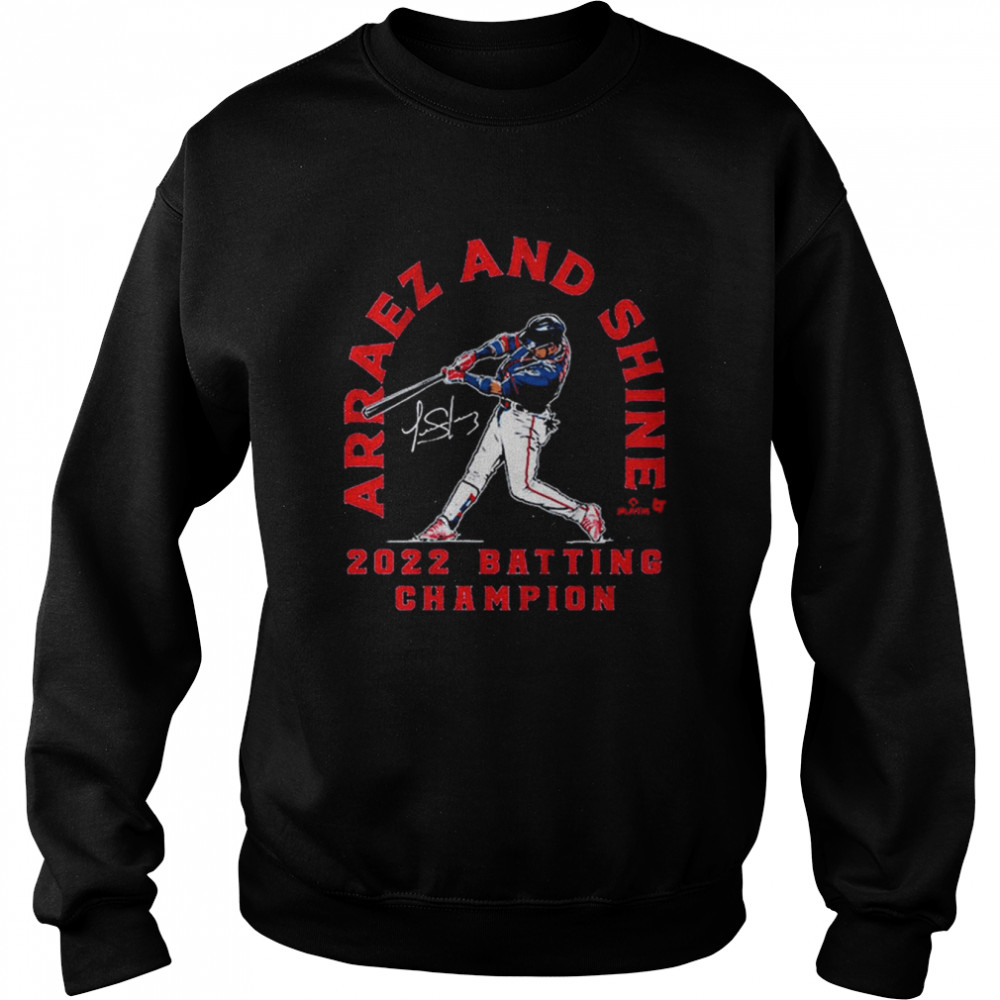 Luis Arraez and Shine 2022 Batting Champion signature shirt Unisex Sweatshirt