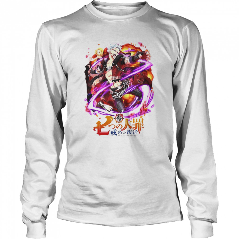 Nanatsu No Taizai Ban The Seven Deadly Sins Meliodas Anime shirt Long Sleeved T-shirt