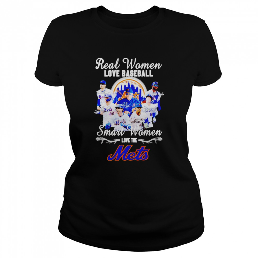 Real women love baseball smart women love the Mets shirt Classic Women's T-shirt