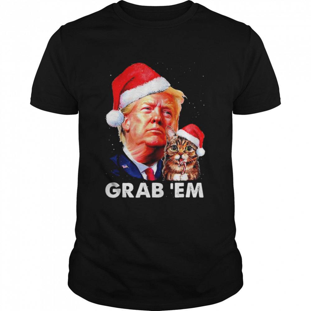 Santa Trump Cat Grab ‘Em Merry Christmas 2022 shirt