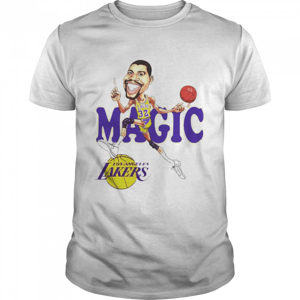 Magic Johnson Los Angeles Lakers Basketball Caricature shirt