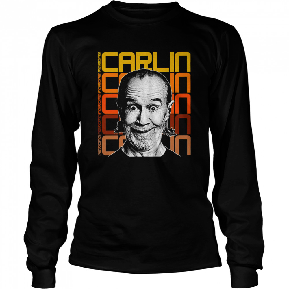 Retro Comedy Fanart Tribute George Carlin shirt Long Sleeved T-shirt