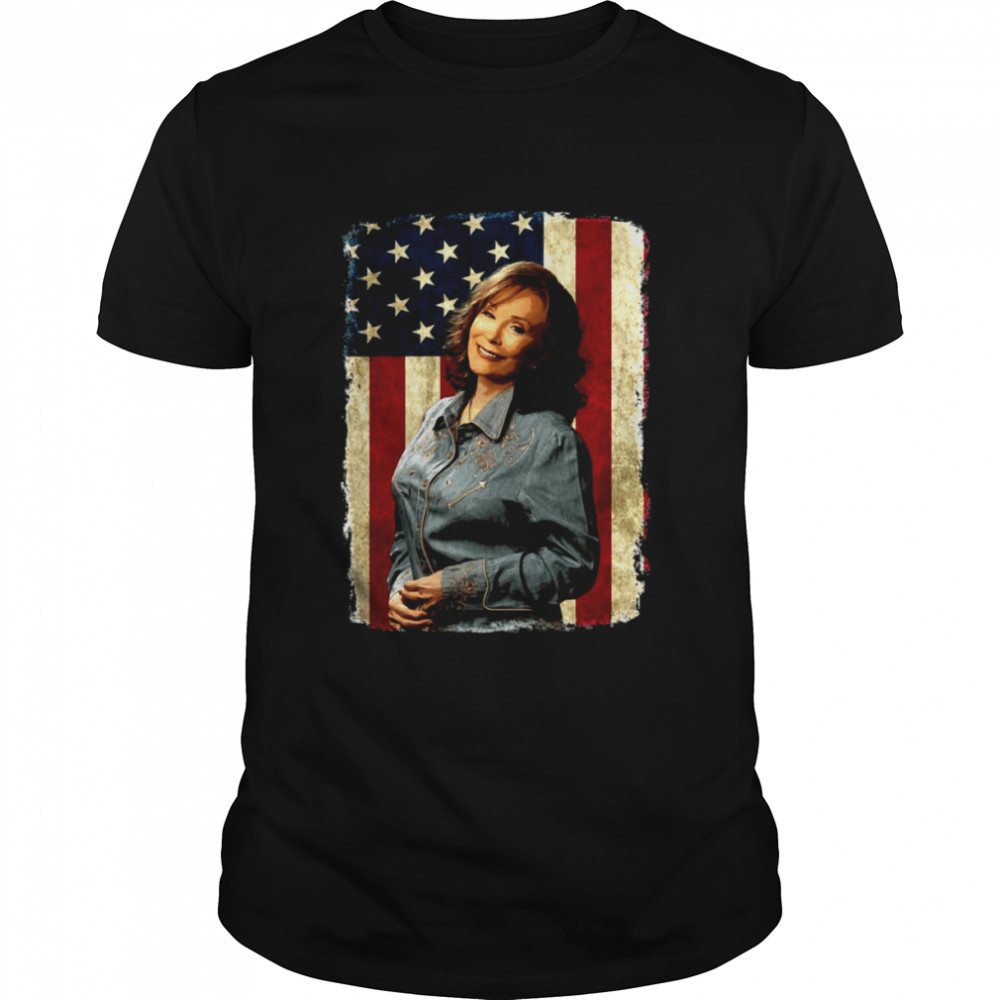 US Flag Retro Loretta Lynn Singer Songwriter Love You shirt