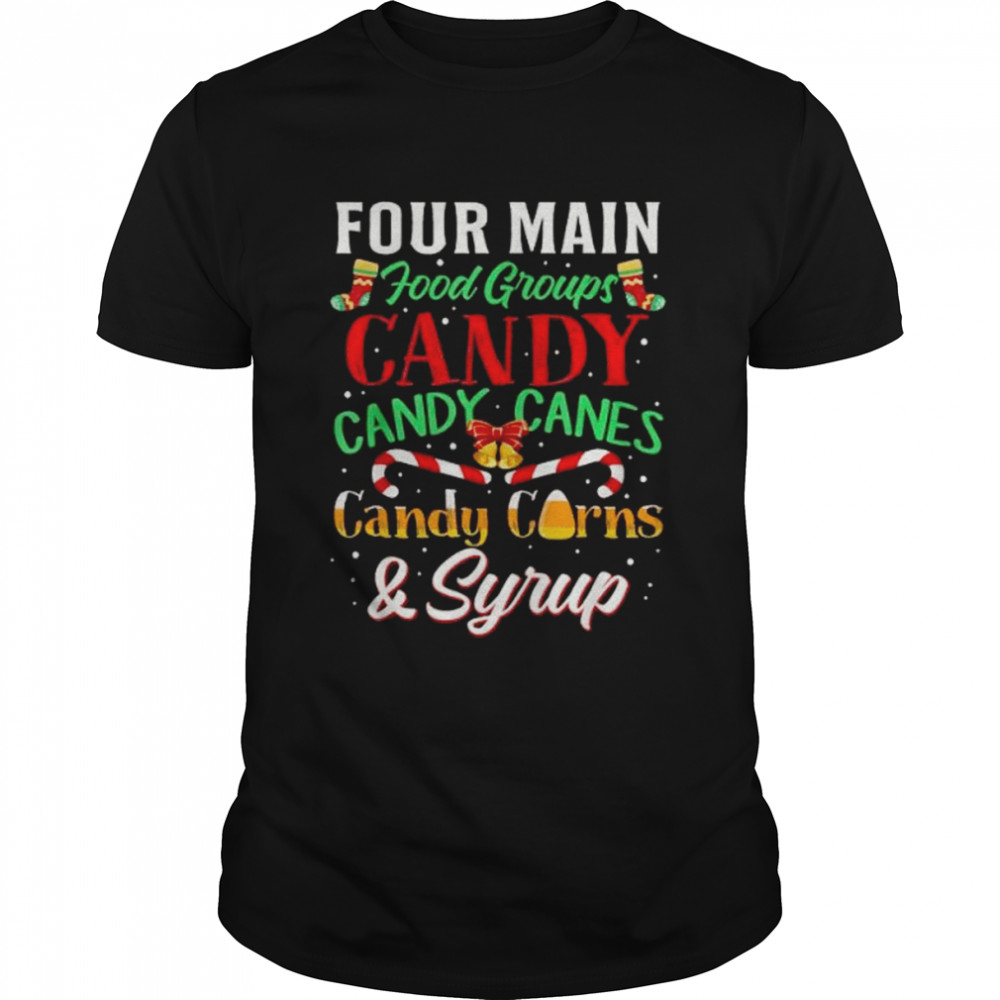 CFour Main Food Groups Elf Buddy Christmas Pajama Xmas shirt