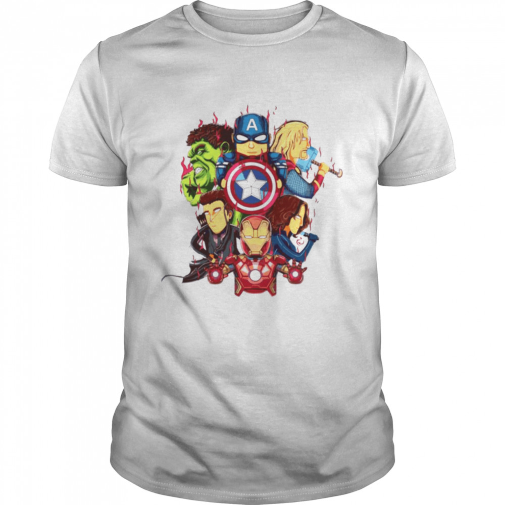 Chibi Design For Kid Avenger United Marvel Squad shirt