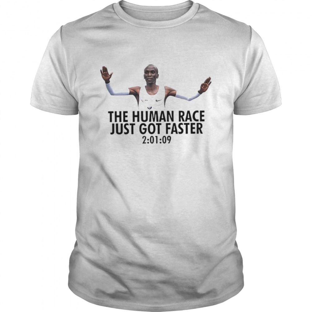 Eliud kipchoge the human race just got faster shirt