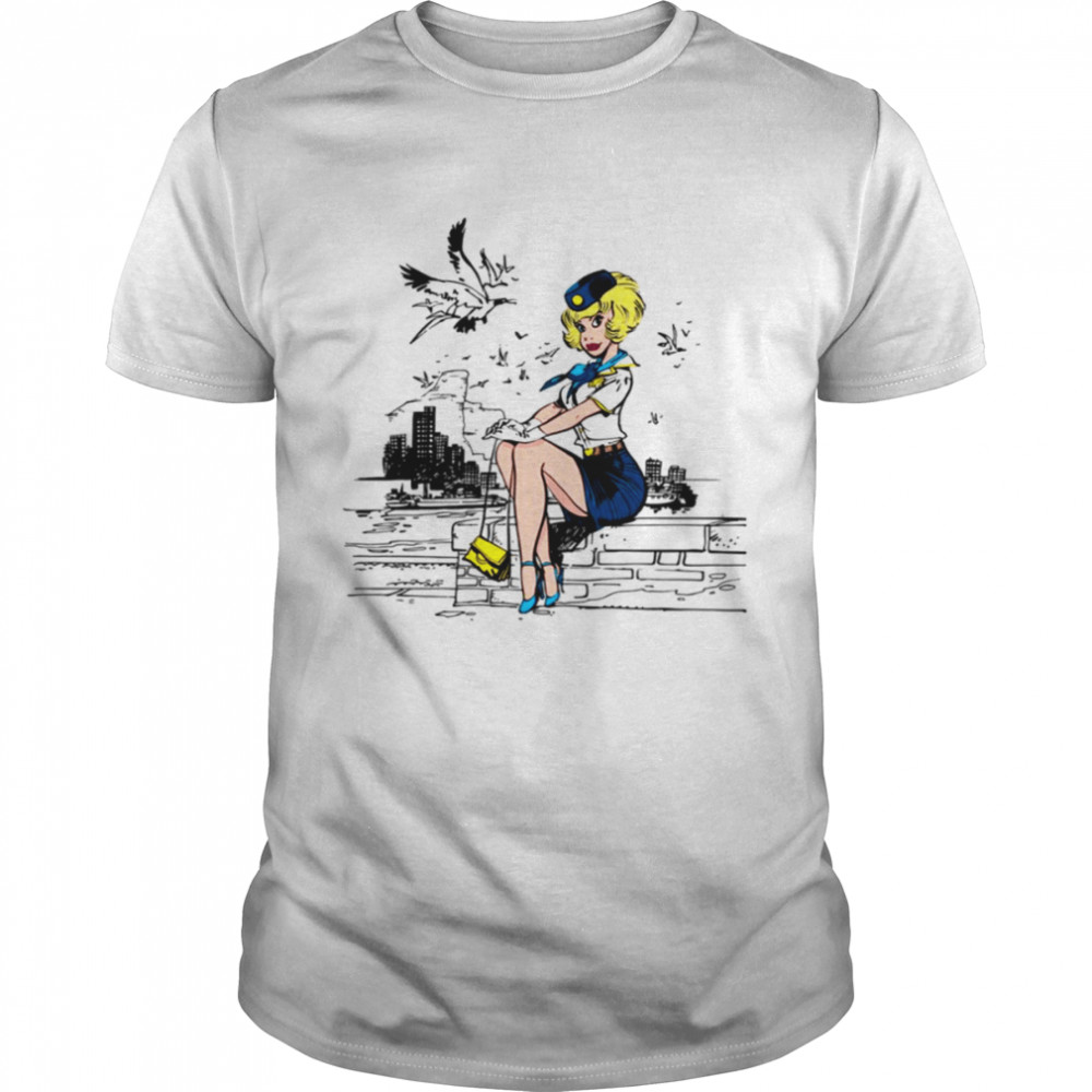 Natacha Cover Gaston Lagaffe Movie Cartoon Color Big Ben shirt